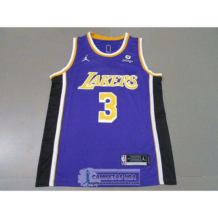 Camiseta Los Angeles Lakers Anthony Davis NO 3 Statement 2021-22 Violeta